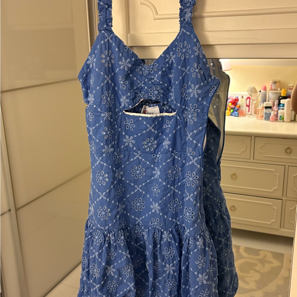 Zara Blue Floral Mini Dress